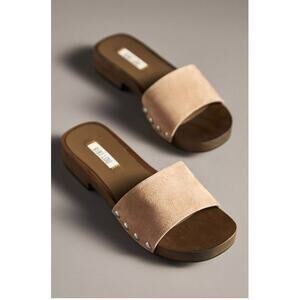 Bibi Lou (Anthropologie) Wood-Bottom Slides - Size 37